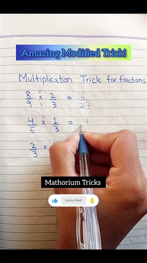 “Fastest Way to Multiply Fractions – No Long Method!” #maths