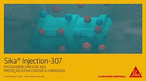 Sika® Injection-307 é uma resina de injeção elástica, poliacrílica, tri-componente com muito baixa viscosidade e tempo de reação ajustável ➜ Fornece um ambiente passivador para armaduras ➜ Tempo de cura ajustável entre 10 a 50 minutos ➜ Permanentemente elástico, pode absorver movimentos limitados Utilizações Injeção de fissura e juntas Injeção de sistema de mangueiras SikaFuko® para selagem de juntas de construção Selagem de fissuras e vazios com infiltrações Selagem de todos os tipos de compone