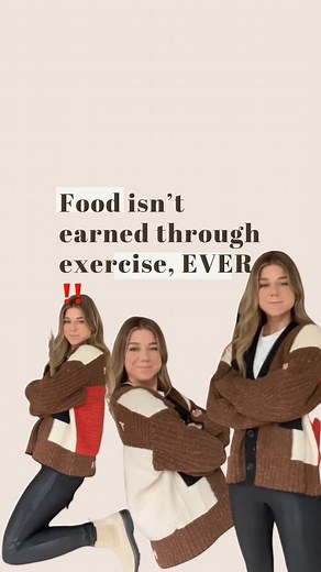 Business Mentor + Coach | Food Freedom Expert on Instagram: "Food isn’t something earned through exercise, EVER ‼️ If there’s anything that intuitive eating & improving my calorie obsession taught me, it’s that you don’t earn food. You can eat more or the same on rest days. Your body truly doesn’t know what happens day to day but over weeks/months. Your body isn’t waiting for you to “burn off” the calories. You can consume the same food or calories everyday, whether you exercise or not. And a wo