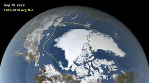 Animation shows severity of Arctic sea ice recession in 2020
