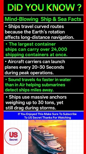 Mind Blowing Ship & Sea Facts