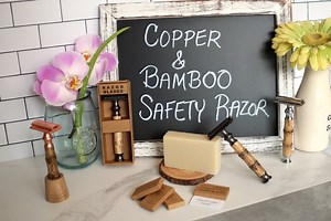 Copper & Bamboo Safety Razor / Lasts a Lifetime / Zero Waste Shaving / Skin Level Shave / 10 Free Razor Blades   100% COMPOSTABLE PACKAGING - Etsy