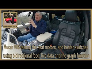 Mucar V06 testing seat motors, and heater switches using bidirectional feed, live data and graphs