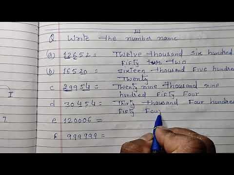 Write the following numbers in words | Write numbers name