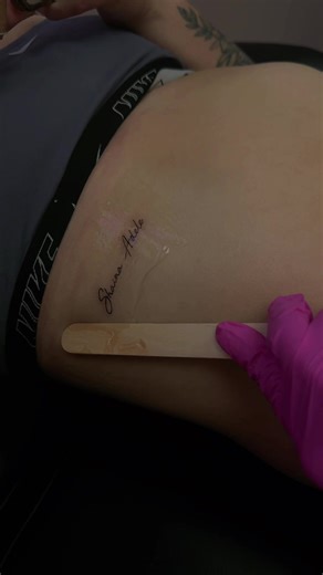 Some names deserve to live on your skin 🤍 #tattootiktok #script #finelinetattoo #viral #CapCut
