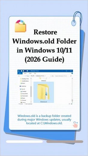📂 Windows.old Folder Missing? Here's How to Restore It!#windowstips #datarecovery