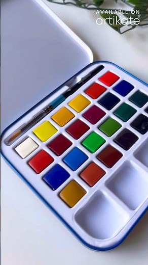 Daler-Rowney Aquafine Watercolour Travel Tin Shop on Artikate #shorts #artikate #watercolor