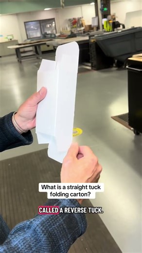 What is a straight tuck folding carton and how does it work?