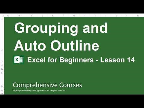 Grouping and Auto Outline - Excel for Beginners - Lesson 14