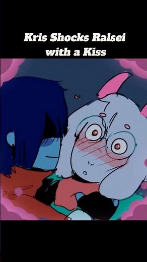 Kris Shocks Ralsei with a Kiss #deltarune #kris #ralsei #undertale #shorts