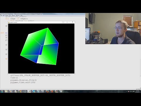OpenGL with PyOpenGL Python and PyGame p.2 - Coloring Surfaces