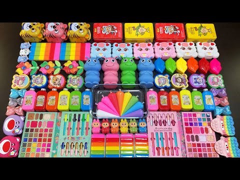 RELAXING WITH CLAY PIPING BAGS VS GLITTER VS MAKEUP ! Mixing Random Things Into Slime #6558