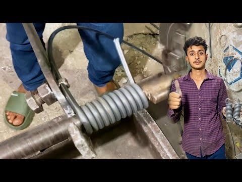 Lathe Magic: Watch These Young Dudes Turn Metal into Spring | Spring Making Process on Lathe