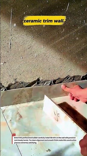 Pro Installs Tile Trim on Wall — Perfect Clean Finish!