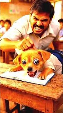 the poor puppy etting a good #cute #babyanimal #animahal #cute