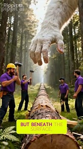 Rescue giant orangutan from large log