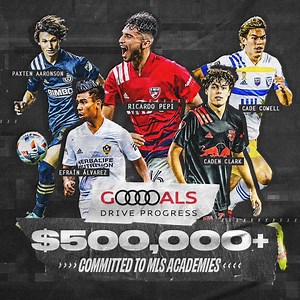 5.5K views · 94 reactions | Goals on goals on goals ⚽️ Audi has contributed over $500K to MLS Academies so far this season, thanks to our guys finding the back of the net!  Audi USA Goals Drive Progress | Major League Soccer (MLS) | Facebook