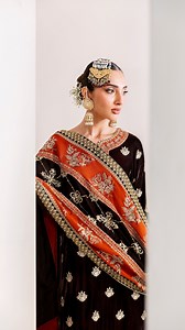 4.4K views · 26 reactions | An opulent black kameez crafted with an...