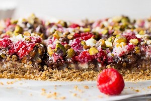 2.7K views · 80 reactions | Watching these raspberry pistachio magic bars come together is a thing of beauty. Click here for the recipe: https://www.orderisda.org/culture/our-recipes/recipe-raspberry-pistachio-magic-bars/ | Italian Sons and Daughters of America | Facebook