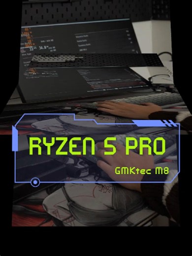 Mini PC kecil, tapi isinya bukan kaleng-kaleng 🤔 Ryzen 5 PRO di bodi sekecil ini GMKtec M8 #minipc #laptopgaming #pcgaming #gamingpc #fyp