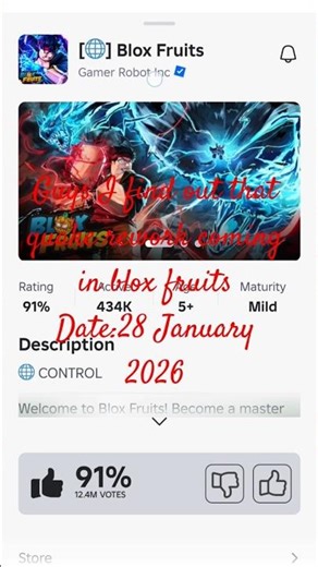 Guys I find out that quake rework coming in blox fruits Date:28 January 2026