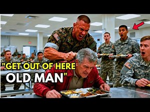 US Marine Shoved the Old Veteran — The Mess Hall Froze When the General Saluted