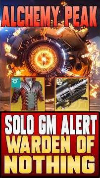 Solar Warlock Sanguine Alchemy Build | Solo GM Alert Warden of Nothing | Destiny 2 Gjallarhorn