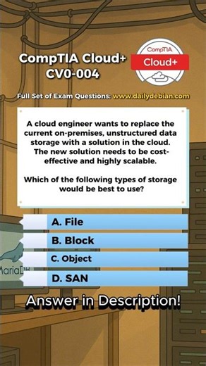 CompTIA Cloud+ (CV0-004) Exam-Style Practice Question 2026