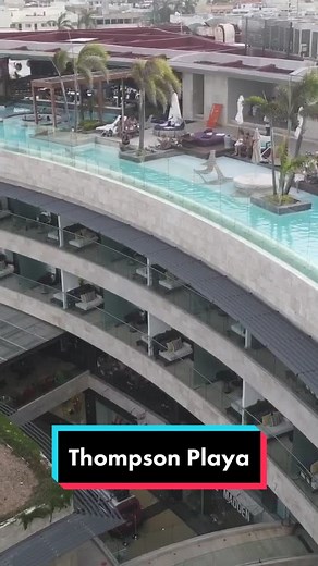 THOMPSON PLAYA DEL CARMEN with a DRONE 🌊#PlayaDelCarmen #Thompson #RoofThompson #QRoo #Mexico #TiktokHotel #VisitMexico #LoveTheSea #GoodVibes #fypシ