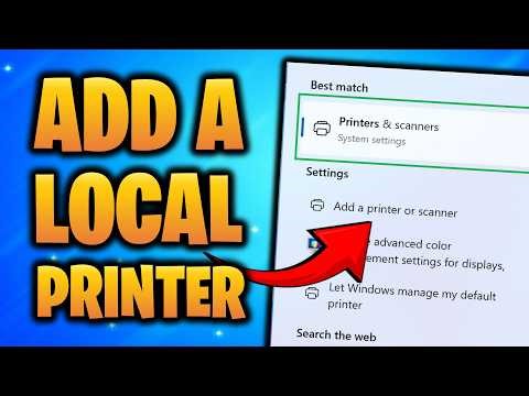 Quick & Easy Way to Add a Local Printer in Windows 10/11