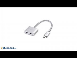 Cable Matters USB-C to 3.5mm Digital Audio Adapter with Power Delivery