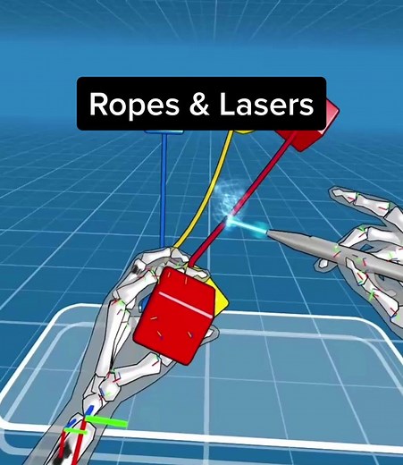 Exploring Rope Physics and Lasers in Virtual Reality