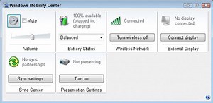 Como acessar o Windows Mobile Center?