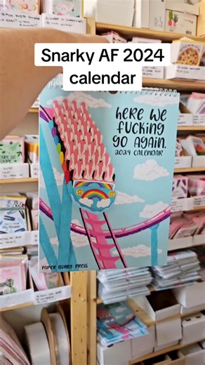 2024 might probably suck but at least this calendar can make you laugh throughout the year 🙃 #2024calendar #funnycalendar #funnychristmasgift #whiteelephantgifts #uniquechristmasgifts #stationerysmallbusiness #cutecalendar