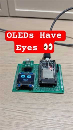 POV:You add eyes to every OLED project ! 👀 #arduino #esp32 #arduinoproject #maker #makersgonnamake