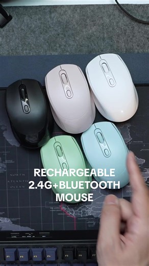 RM9.90 Rechargeable Bluetooth Wireless Mouse for PC, Laptop, Tablet, Handphone