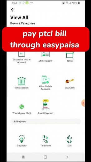 how to pay ptcl bill through easypaisa #shorts #youtubeshorts #ptcl