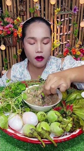ป่นปลาทูแซ่บๆจร้า😋😋 #ป่นปลาทู #mukbang #food #eating #กินโชว์อาหาร