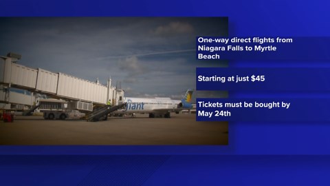 One-way trips from Western New York to Myrtle Beach now available