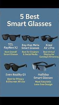 5 Best Smart Glasses You Can Buy in 2025 🔥 (With AI & AR Features!)