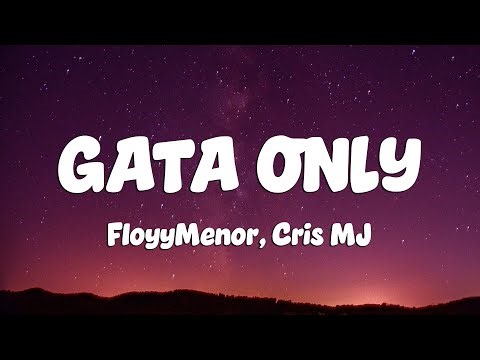 FloyyMenor - GATA ONLY ft. Cris MJ (Letra/Lyrics) (Loop Video)