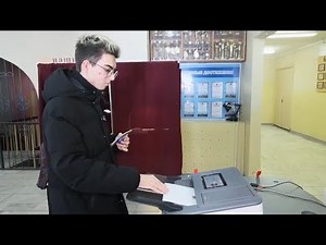 First time voter casts vote in Russian presidential election