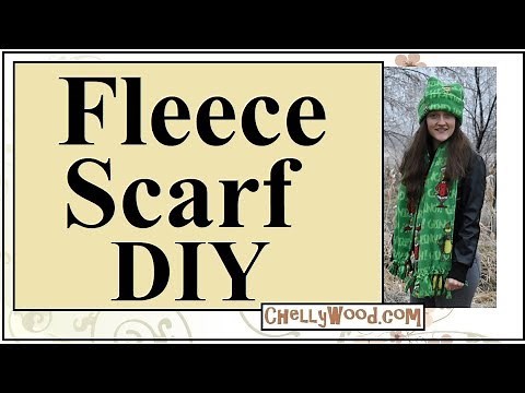 Easy DIY Polar Fleece Scarf YouTube Tutorial Video