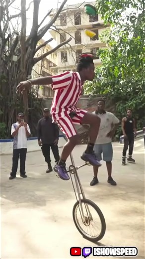 Unicyclist Skills That Impress: iShowSpeed's Reaction