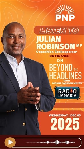 Listen to Shadow Minister of Finance Julian Jay Robinson on Beyond The Headlines discussing the Opposition's call for transparency around the US$6.7 billion recovery package such details on loan terms, and clarity on moratoria, repayment periods, and the private-sector component. | The People's National Party