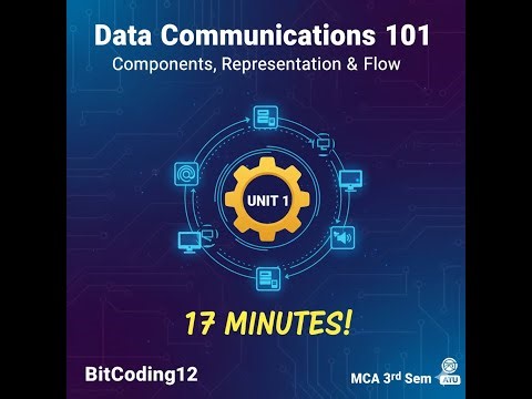 Computer Networks Unit 1 || Data Communications Components, Representation & Flow | (#MCA 3rd Sem)