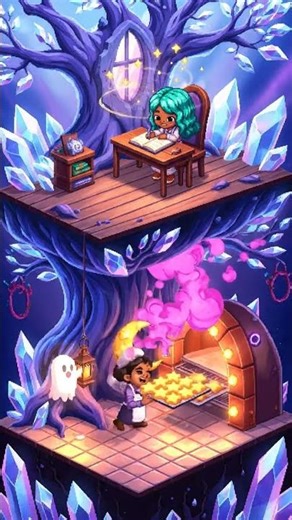 Magical Pixel Art Treehouse Animation – Enchanted AI Loop | Viral 8s Short