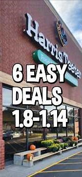 6 EASY HARRIS TEETER DEAL 1.8-1.14 🛍🛒