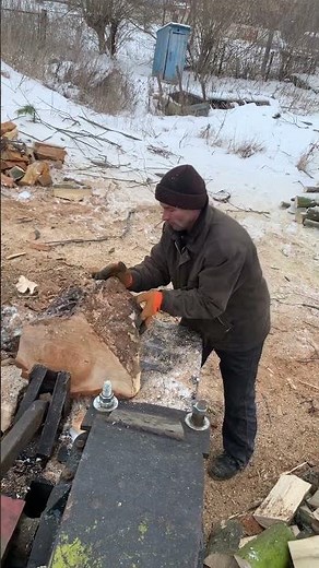 Perfect Split or Total Fail? 🪓🔥#wood #woodworking