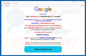 Your Windows Infected With Viruses Scam